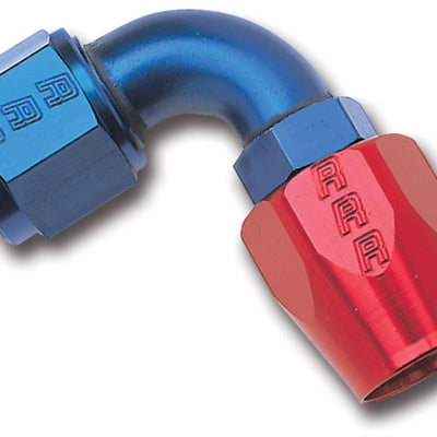 Russell Performance -6 AN Red/Blue 90 Degree Full Flow Hose End (25 pcs.)