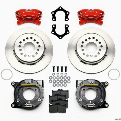 Wilwood Forged Dynalite P/S Park Brake Kit Red Mopar/Dana 2.50in Off w/Snap Ring Bearing