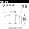 Hawk DTC-80 91-98 Porsche 911 Turbo Front Race Brake Pads