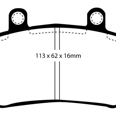 EBC 85-93 Volvo 740 2.1 (Bendix) Yellowstuff Front Brake Pads