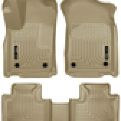 Husky Liners 16-22 Dodge Durango Weatherbeater Tan Front & 2nd Seat Floor Liners