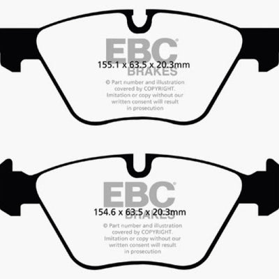 EBC 11+ BMW 528 2.0 Turbo (F10) Ultimax2 Front Brake Pads