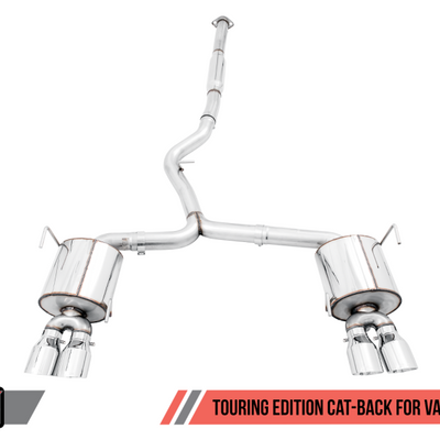 AWE Tuning Subaru STI VA / WRX GV / STI GV Sedan Touring Edition Exhaust - Chrome Silver Tip (102mm)