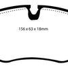 EBC 93-97 Volvo 850 2.3 Turbo Redstuff Front Brake Pads