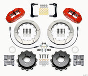 Wilwood Narrow Superlite 4R Rear Kit 12.88in Red 2008-2012 Subaru WRX w/Lines