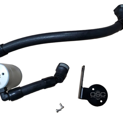 J&L 2020-2022 Ford Mustang GT500 Passenger Side Oil Separator 3.0 - Clear Anodized