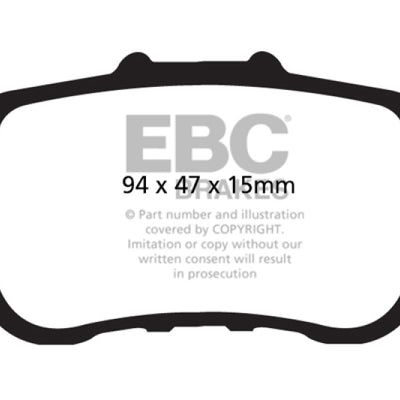 EBC 09-14 Acura TSX 2.4 Yellowstuff Rear Brake Pads