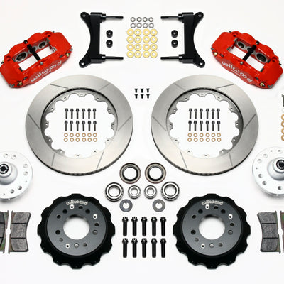 Wilwood Narrow Superlite 6R Front Hub Kit 14.00in Red 79-87 GM G Body