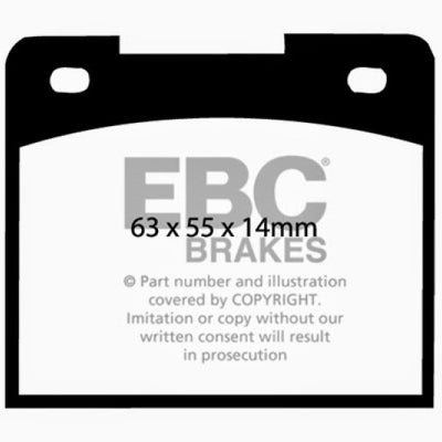 EBC 64-66 Ford Cortina 1.2 Ultimax2 Front Brake Pads