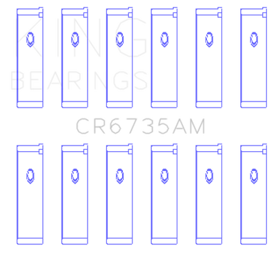 King Engine Bearings Mitsubishi 6G74 3000GT/Dodge Stealth (Size STD) Performance Rod Bearing Set