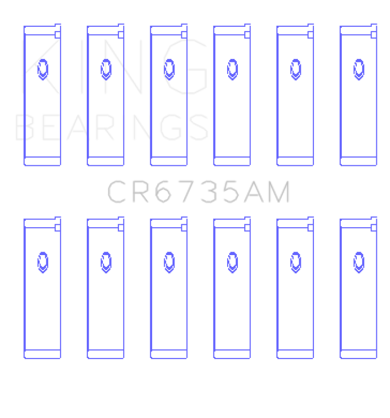 King Engine Bearings Mitsubishi 6G74 3000GT/Dodge Stealth (Size 0.5) Performance Rod Bearing Set