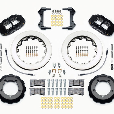 Wilwood Narrow Superlite 4R Front Hat Kit 12.88in Red 66-75 Ford Bronco Dana 30/44 w/Lines