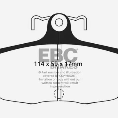 EBC 87-93 Ford Mustang 5.0 Redstuff Rear Brake Pads
