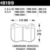 Hawk 86-89 Mercedes 560SL / 77-88 Porsche 924 / 78-81 928 / 83-89 944 HT-10 Front Race Brake Pads