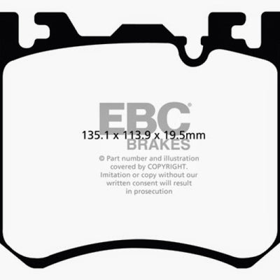 EBC 10-13 BMW X5M 4.4 Twin Turbo Redstuff Front Brake Pads