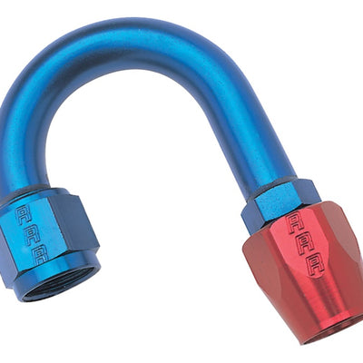 Russell Performance -8 AN Red/Blue 180 Degree Full Flow Hose End (1-1/4in Centerline Radius)