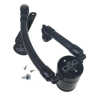 J&L 07-14 Ford Mustang GT500 Driver Side Oil Separator 3.0 - Black Anodized