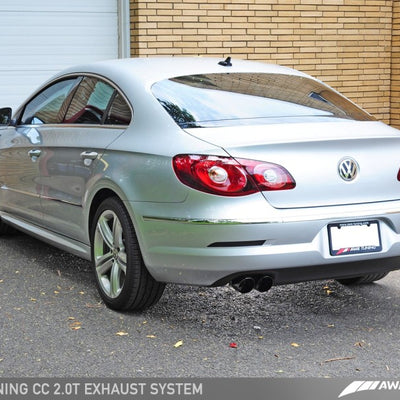 AWE Tuning VW CC 2.0T Touring Edition Performance Exhaust - Diamond Black Tips