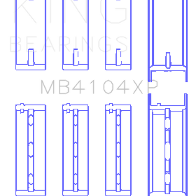 King Engine Bearings Nissan VG30DE/VG30DETT (Size +0.5) Performance Main Bearing Set