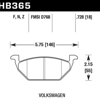 Hawk HPS 5.0 Street Brake Pads - Front