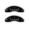 MGP 4 Caliper Covers Engraved Front Acura Engraved Rear RSX Black finish silver ch