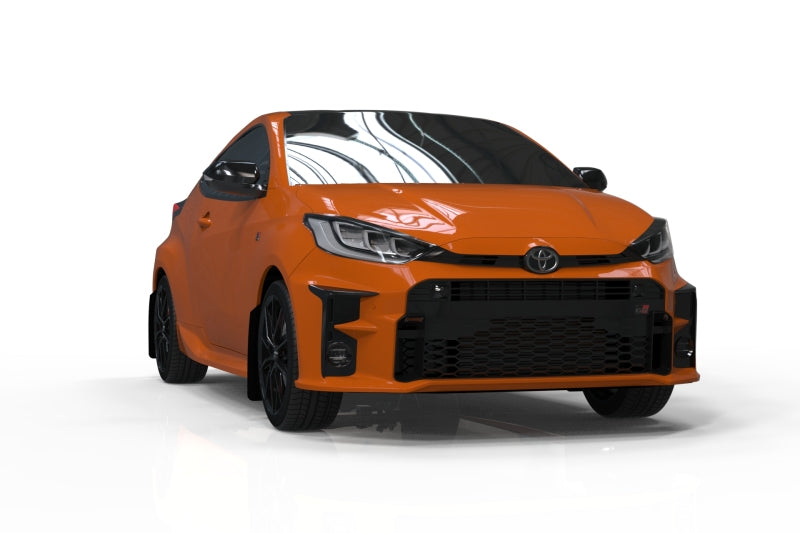 Rally Armor 20-26 Toyota GR Yaris Black Mud Flap w/White Logo