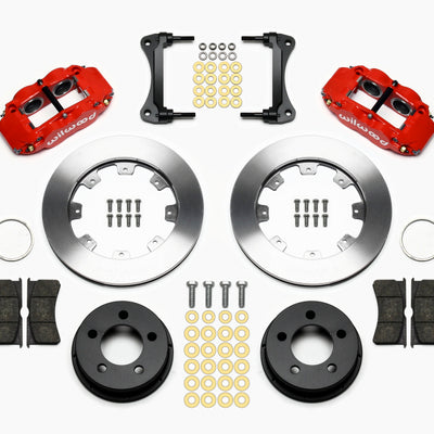 Wilwood Narrow Superlite 4R Front Kit 12.19in Drilled Red 87-89 Jeep YJ