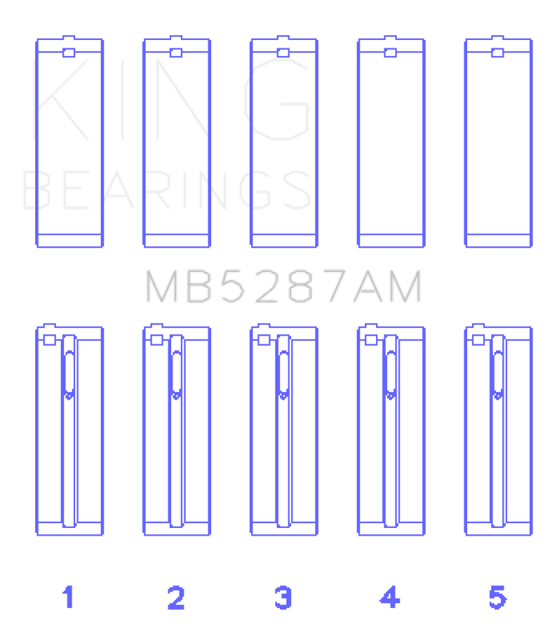 King Engine Bearings Toyota 1ZZ-FE (Size .50) Main Bearing Set