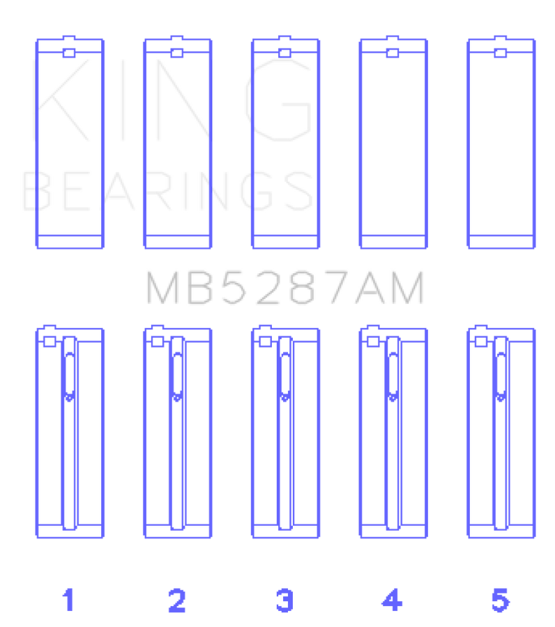 King Engine Bearings Toyota 1ZZ-FE (Size .25) Main Bearing Set