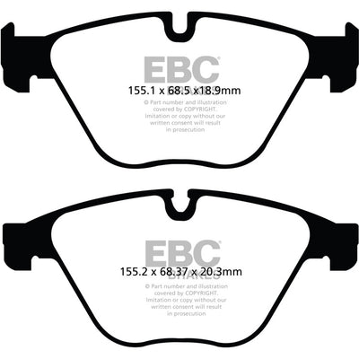 EBC 10+ BMW 535i 3.0 Turbo (F10) Redstuff Front Brake Pads