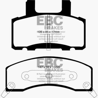 EBC 90-93 Chevrolet C20 8600 LB Yellowstuff Front Brake Pads