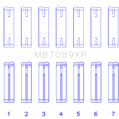 King Engine Bearings Volkswagen VR6 2.8L Performance Main Bearing Set - Size STD