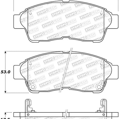 StopTech Sport Brake Pads w/Shims & Hardware - Front