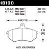 Hawk 80-87 Audi 5000 DTC-60 Compound Front Brake Pads