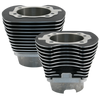 S&S Cycle 1999+ BT 4-1/8in Bore Cylinder Set For 124in & 124in Hot Set Up Kits - Wrinkle Black
