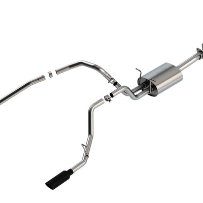 Borla 19-22 RAM 1500 3.6L V6 4DR 140.5/144.6/153.5 WB 2.25in S-Type Cat-Back - Black Chrome Tip