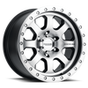 Raceline 929M Avenger 17x9in / 8x170 BP / -12mm Offset / 130.81mm Bore - Black & Machined Wheel