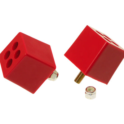 Prothane Universal Bump Stop 2X2X2 W 3/8in Stud - Red