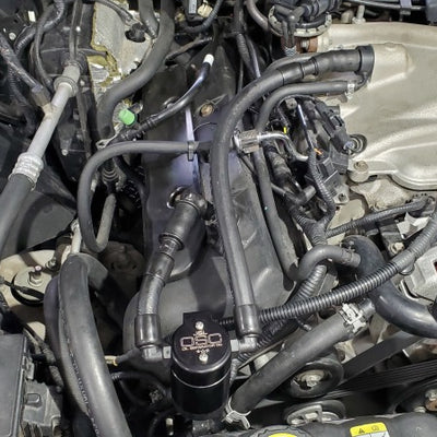 J&L 03-04 Mercury Marauder Passenger Side Oil Separator 3.0 - Black Anodized