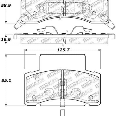 StopTech Sport Brake Pads w/Shims and Hardware