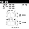 Hawk 1990-1990 Mazda RX-7 GXL (w/Elec Adjust Susp) HPS 5.0 Front Brake Pads