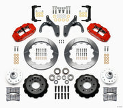 Wilwood Narrow Superlite 6R Front Hub Kit 12.88in Red 59-64 Chevy Impala / 63-64 Corvette