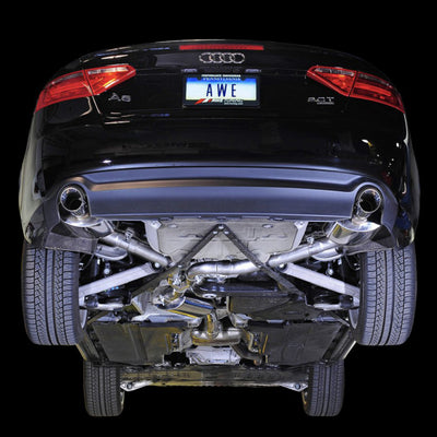 AWE Tuning Audi B8 A5 2.0T Touring Edition Exhaust - Dual Outlet Polished Silver Tips