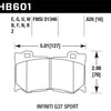 Hawk 10-11 Infiniti FX50 / 09-10 G37 / 09-10 Nissan 370Z DTC-60 Race Front Brake Pads