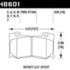 Hawk 09-12 Infiniti G37 Sport HPS Street Front Brake Pads
