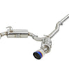 aFe Takeda 3in. to 2.5in. 304 SS C/B Exhaust 08-15 Mitsubishi EVO I4-2.0L (t) - Blue Flamed Tips