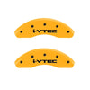 MGP 2 Caliper Covers Engraved Front I-Vtec Yellow Finish Black Characters 2009 Honda Civic