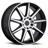 Raceline 144M Storm 16x7in / 5x112/5x120 BP / 40mm Offset / 74.1mm Bore - Black & Machined Wheel