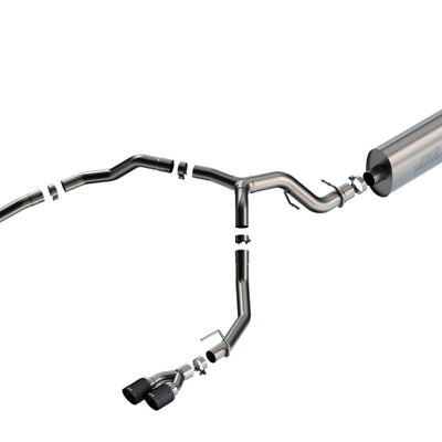 Borla 21-22 Chevrolet Tahoe 6.2L V8 2/4WD 4DR T-304 SS Touring Cat-Back Exhaust w/ Carbon Fiber Tips
