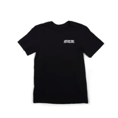 Zone Offroad Black Premium Cotton T-Shirt - Green Logo - Large
